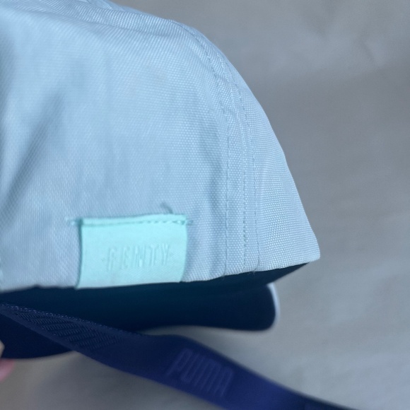 New Fenty Puma By Rihanna Embordered  F Cap Bay Mint Evening Blue Unisex Hat - Picture 10 of 14